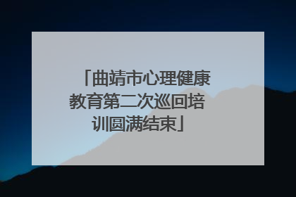 曲靖市心理健康教育第二次巡回培训圆满结束