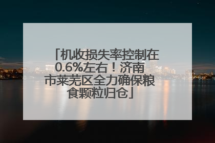 机收损失率控制在0.6%左右！济南市莱芜区全力确保粮食颗粒归仓