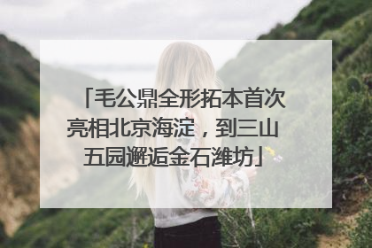 毛公鼎全形拓本首次亮相北京海淀，到三山五园邂逅金石潍坊