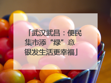 武汉武昌：便民集市添“绿”意 银发生活更幸福