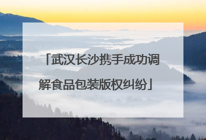 武汉长沙携手成功调解食品包装版权纠纷