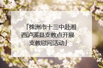 株洲市十三中赴湘西泸溪县支教点开展支教慰问活动