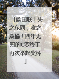 欧国联｜失之东隅，收之桑榆！四年无冠的C罗终于再次举起奖杯