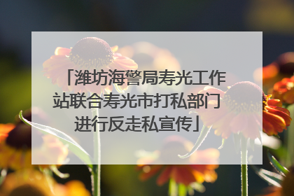 潍坊海警局寿光工作站联合寿光市打私部门进行反走私宣传