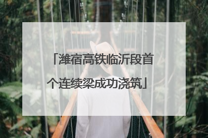潍宿高铁临沂段首个连续梁成功浇筑