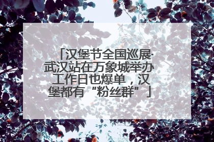 汉堡节全国巡展·武汉站在万象城举办 工作日也爆单，汉堡都有“粉丝群”