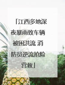 江西多地深夜暴雨致车辆被困洪流 消防员逆流抢险营救