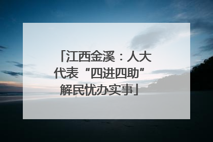 江西金溪：人大代表“四进四助”解民忧办实事