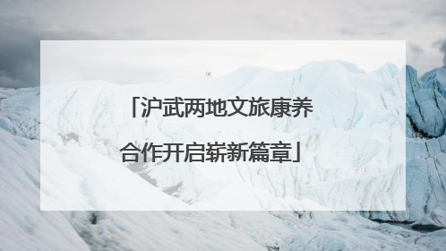 沪武两地文旅康养合作开启崭新篇章