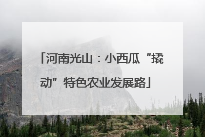 河南光山：小西瓜“撬动”特色农业发展路
