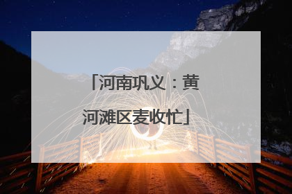 河南巩义：黄河滩区麦收忙
