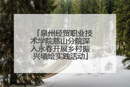 泉州经贸职业技术学院慈山分院深入永春开展乡村振兴墙绘实践活动