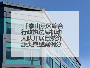 泰山景区综合行政执法局机动大队开展自然资源类典型案例分析交流活动