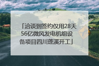 洽谈到签约仅用28天 56亿微风发电机组设备项目四川蓬溪开工