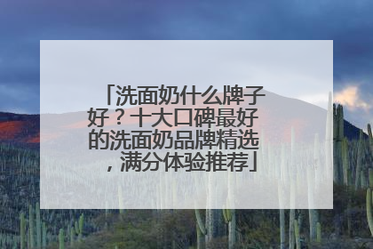 洗面奶什么牌子好？十大口碑最好的洗面奶品牌精选，满分体验推荐