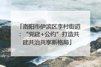 洛阳市伊滨区李村街道：“党建+公约”打造共建共治共享新格局