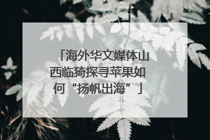海外华文媒体山西临猗探寻苹果如何“扬帆出海”