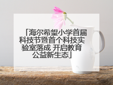 海尔希望小学首届科技节暨首个科技实验室落成 开启教育公益新生态