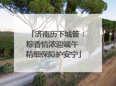 济南历下城管：粽香情浓迎端午 精细保障护安宁