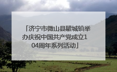 济宁市微山县驩城镇举办庆祝中国共产党成立104周年系列活动