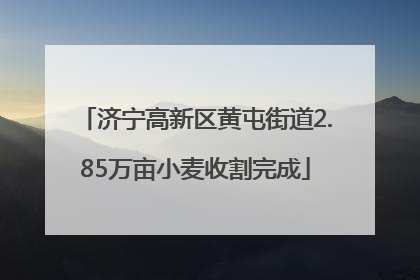 济宁高新区黄屯街道2.85万亩小麦收割完成