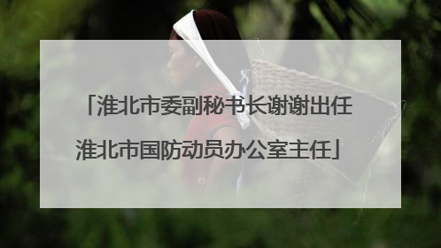 淮北市委副秘书长谢谢出任淮北市国防动员办公室主任