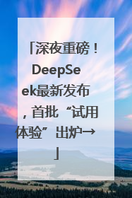 深夜重磅！DeepSeek最新发布，首批“试用体验”出炉→