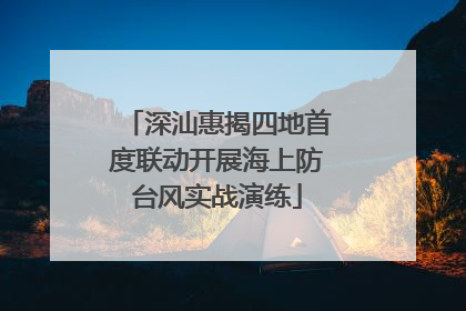 深汕惠揭四地首度联动开展海上防台风实战演练
