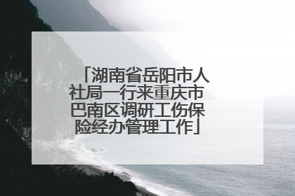 湖南省岳阳市人社局一行来重庆市巴南区调研工伤保险经办管理工作