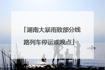 湖南大暴雨致部分线路列车停运或晚点