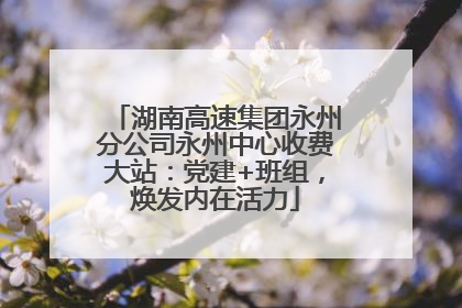 湖南高速集团永州分公司永州中心收费大站：党建+班组，焕发内在活力