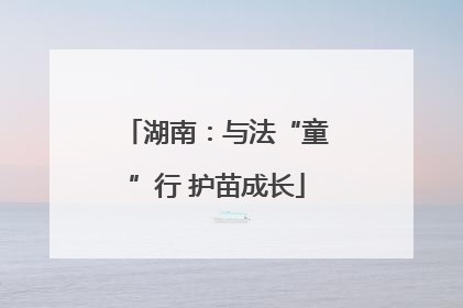 湖南：与法“童”行 护苗成长