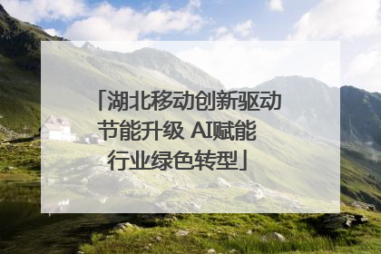 湖北移动创新驱动节能升级 AI赋能行业绿色转型