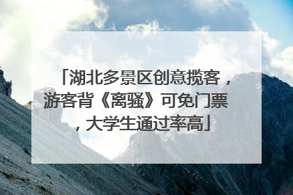 湖北多景区创意揽客，游客背《离骚》可免门票，大学生通过率高