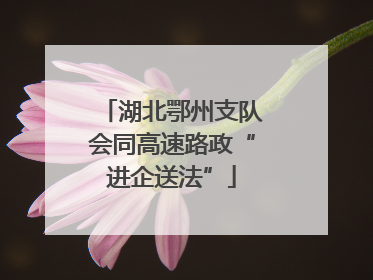 湖北鄂州支队会同高速路政“进企送法”