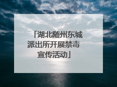 湖北随州东城派出所开展禁毒宣传活动