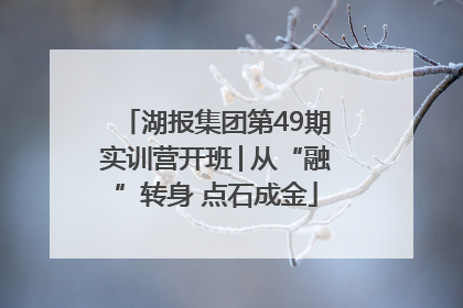 湖报集团第49期实训营开班│从“融”转身 点石成金