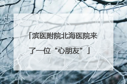 滨医附院北海医院来了一位“心朋友”