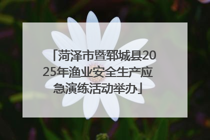 菏泽市暨郓城县2025年渔业安全生产应急演练活动举办