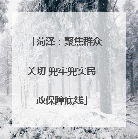 菏泽：聚焦群众关切 兜牢兜实民政保障底线