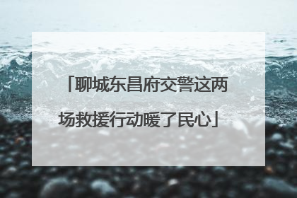 聊城东昌府交警这两场救援行动暖了民心