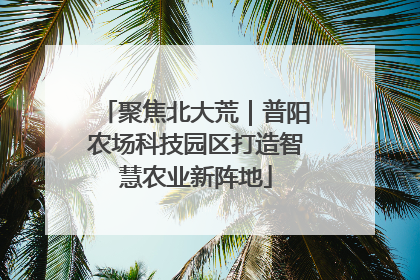 聚焦北大荒｜普阳农场科技园区打造智慧农业新阵地
