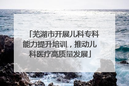 芜湖市开展儿科专科能力提升培训，推动儿科医疗高质量发展