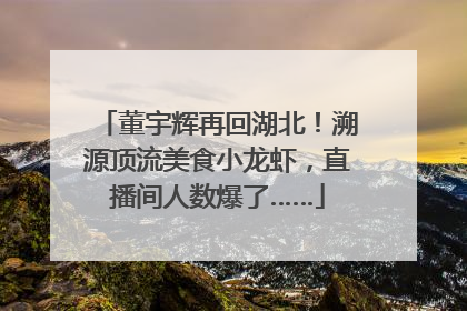 董宇辉再回湖北！溯源顶流美食小龙虾，直播间人数爆了……