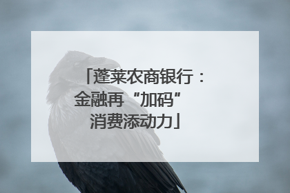 蓬莱农商银行：金融再“加码” 消费添动力