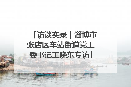 访谈实录｜淄博市张店区车站街道党工委书记王晓东专访