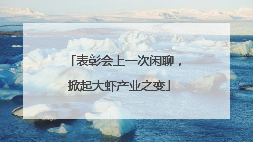 表彰会上一次闲聊，掀起大虾产业之变