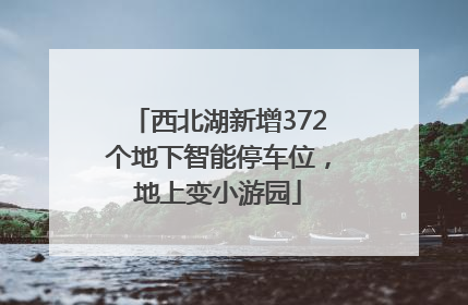 西北湖新增372个地下智能停车位，地上变小游园