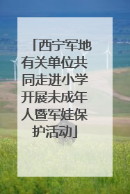 西宁军地有关单位共同走进小学开展未成年人暨军娃保护活动