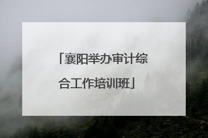 襄阳举办审计综合工作培训班
